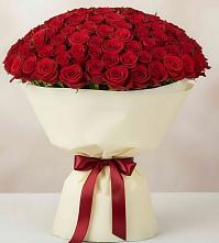 Букет 101 Красная роза Милано в Черноголовке