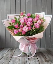 Букет Розовый кустик #REPLACE_PRED# Черноголовке
