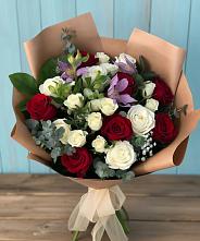Букет цветов из:  Розы и Альстромерии в Черноголовке