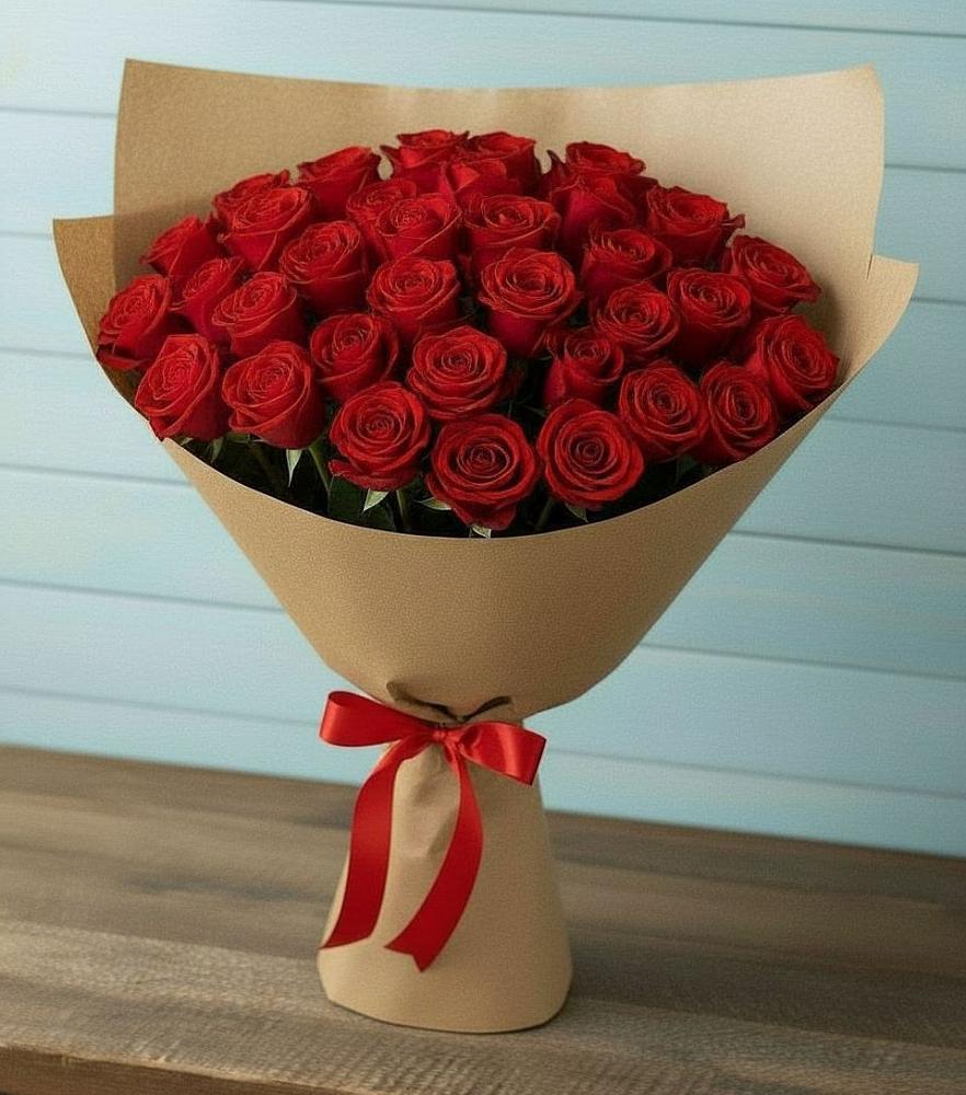 Букет Красные розы Милано в Черноголовке