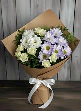 Букет цветов из:  Хризантемы и Розы в Черноголовке