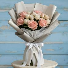 Букет цветов из:  Розы #REPLACE_PRED# Черноголовке