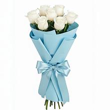 Букет 7 белых роз Проуд в Черноголовке