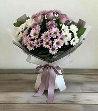 Букет цветов из:  Хризантемы и Розы в Черноголовке