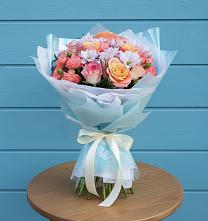 Букет цветов из:  Хризантемы и Розы в Черноголовке