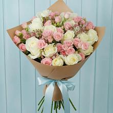 Букет цветов из:  Розы #REPLACE_PRED# Черноголовке